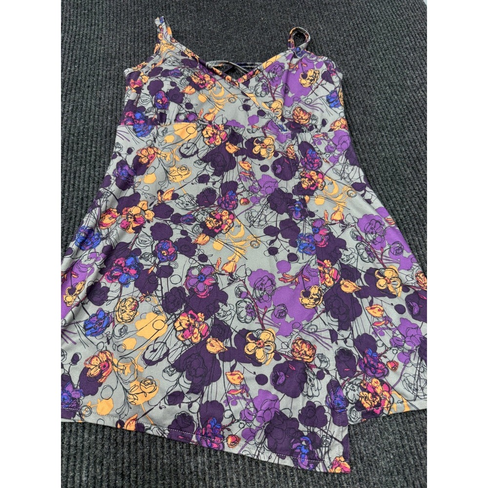 REI Women's 8 Floral Athletic Dress Strappy Stretch Hiking Travel Purple
